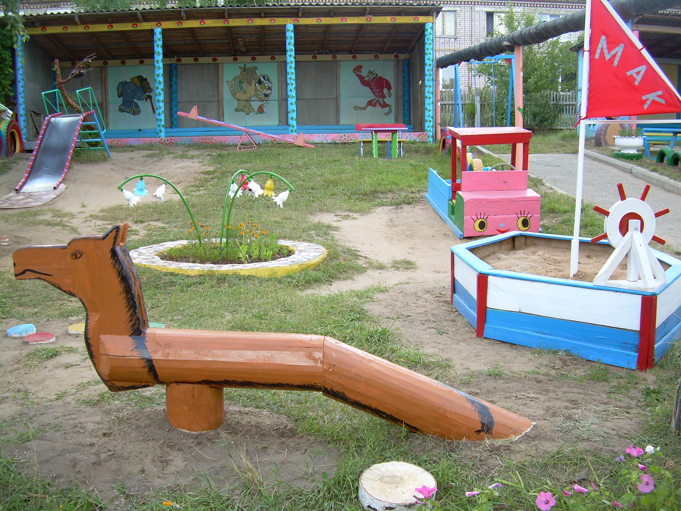 Идеи на тему «Оформление участка детского сада» (15) | детский сад, детская, сад